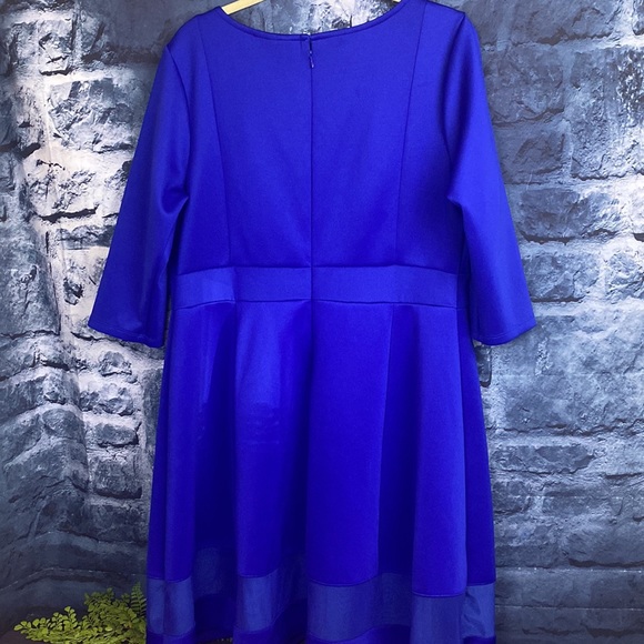 Lane Bryant Fit and Flare Sheer accents Dress - Picture 6 of 8